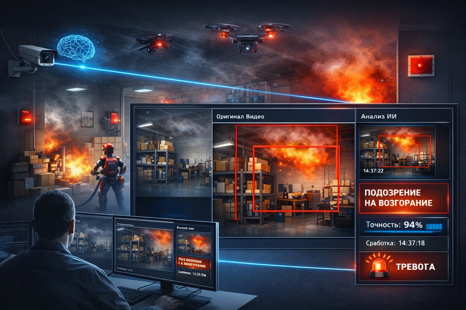 ИИ в пожарной безопасности: прогнозирование рисков, анализ видео, предиктивная диагностика