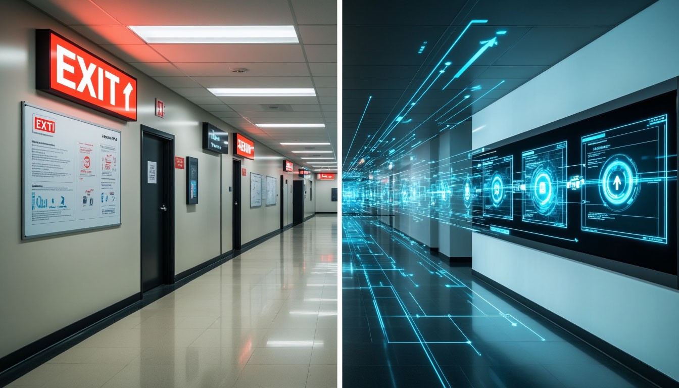 Проектирование систем эвакуации: от классических указателей к цифровым технологиям