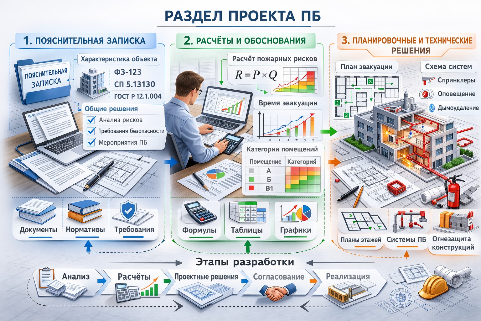 Разделы проекта по обеспечению пожарной безопасности Разделы проекта по обеспечению пожарной безопасности