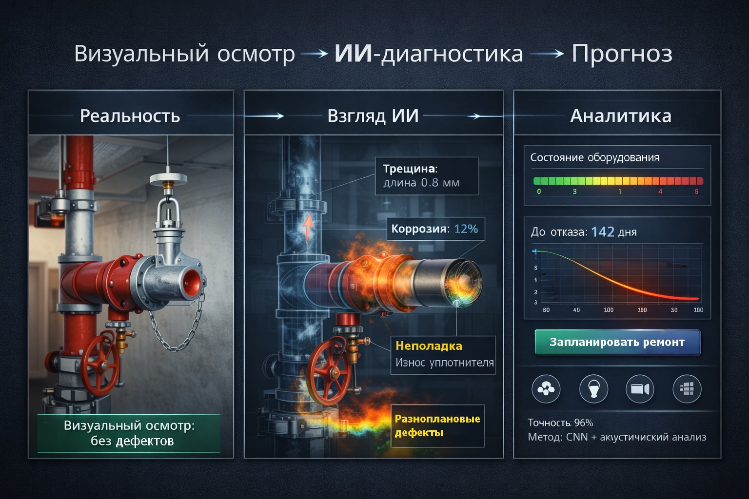ИИ для прогнозирования и диагностики противопожарных систем
