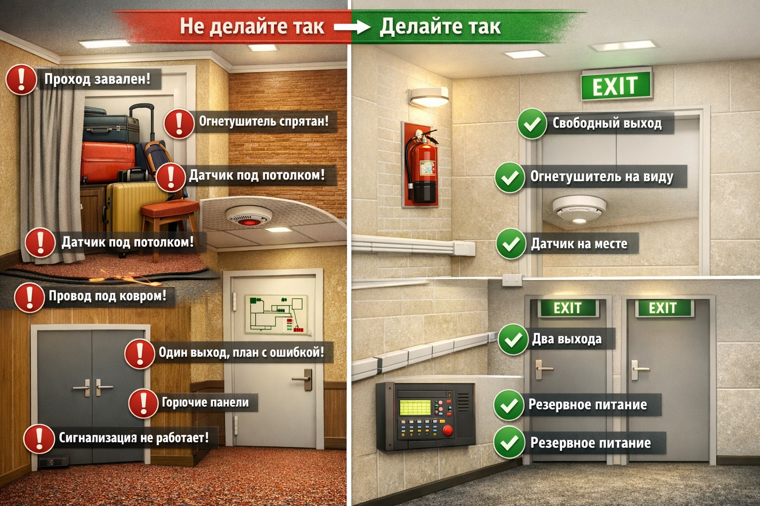 Типовые ошибки при проектировании пожарной безопасности гостиниц