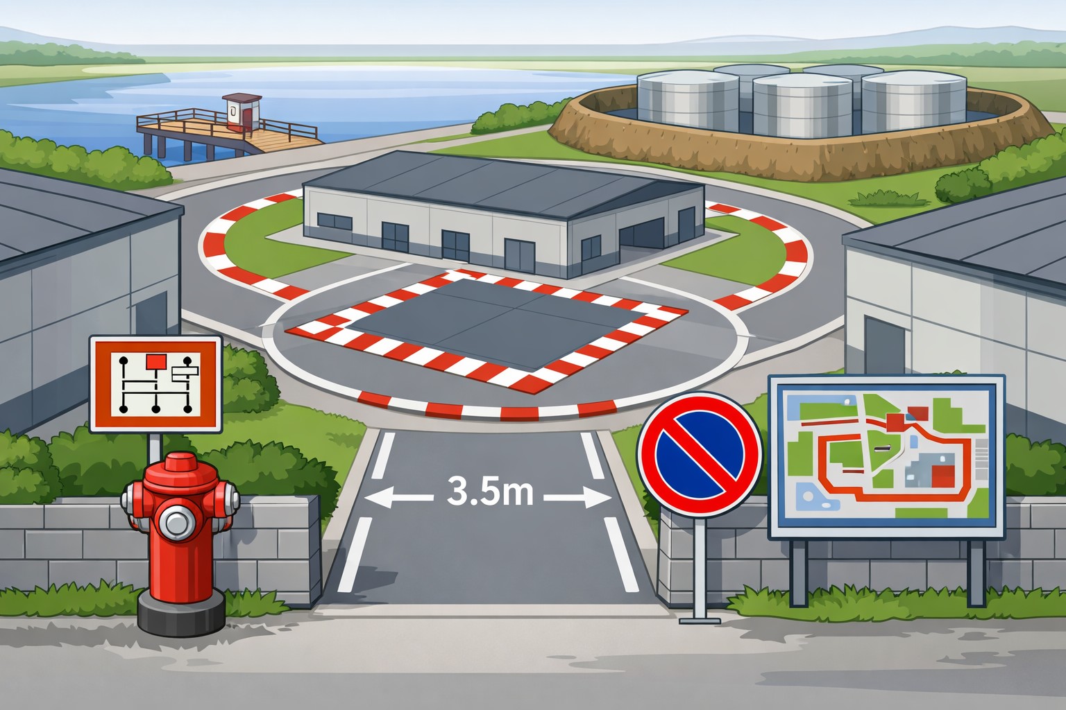 Обеспечение подъездных путей и доступа для пожарной техники Обеспечение подъездных путей и доступа для пожарной техники