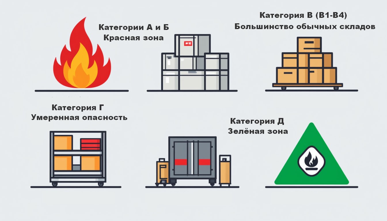 Классификация складов по степени пожарной опасности